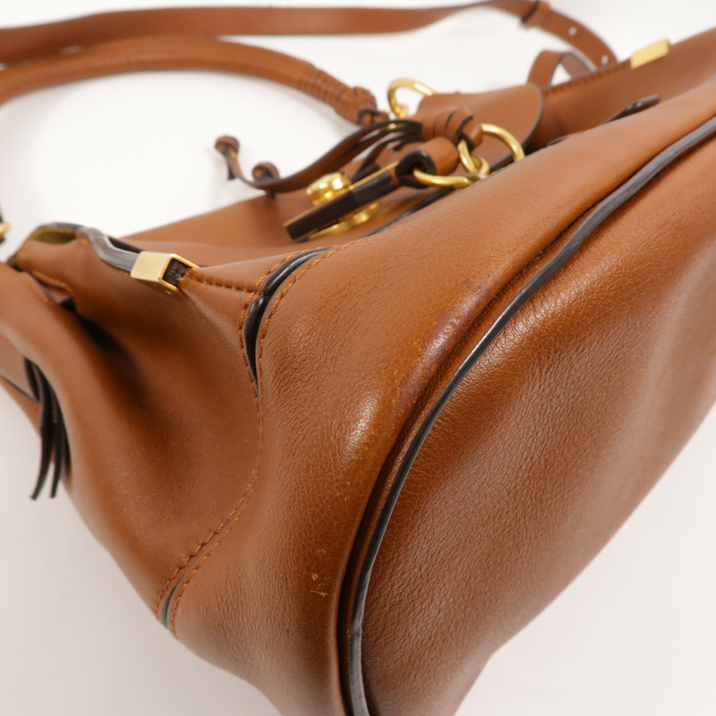 Chloe 牛皮皮革Owen Flap Bag Medium手挽肩背兩用袋-10