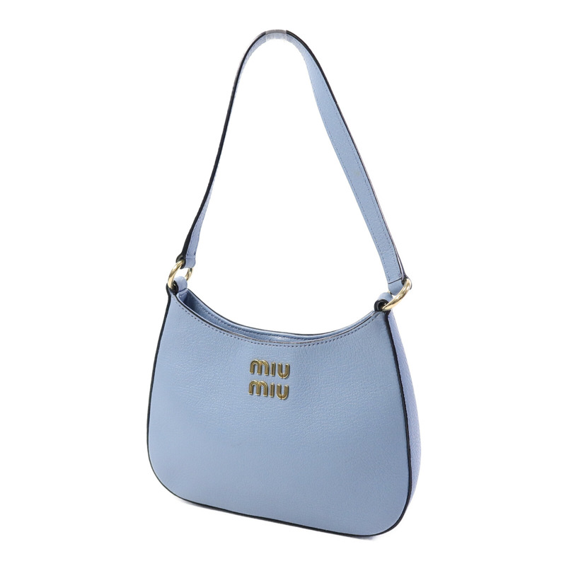 Miu Miu 牛皮皮革Hobo肩背袋-2