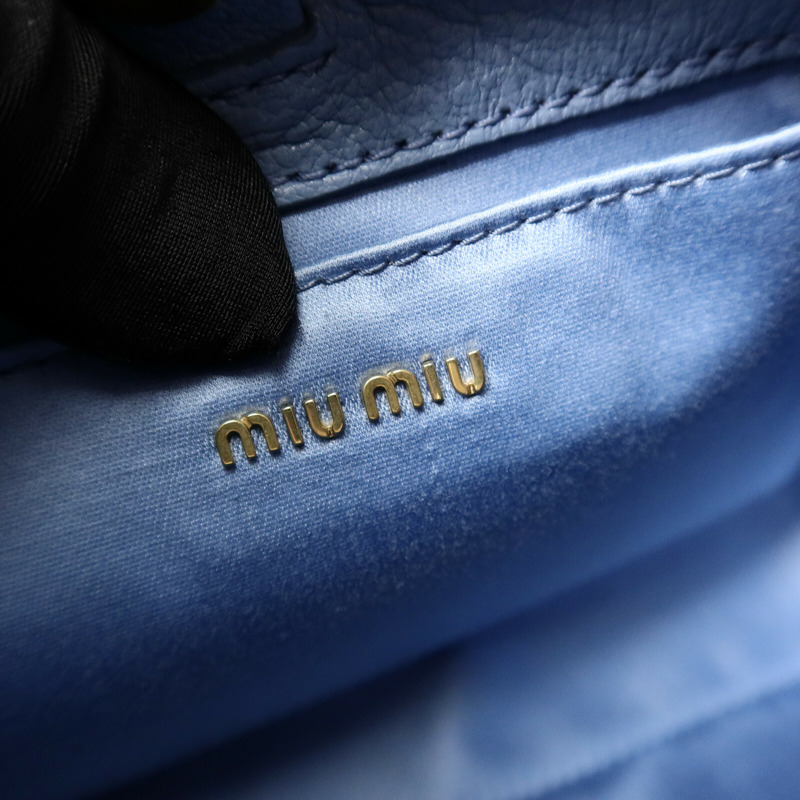 Miu Miu 牛皮皮革Hobo肩背袋-5