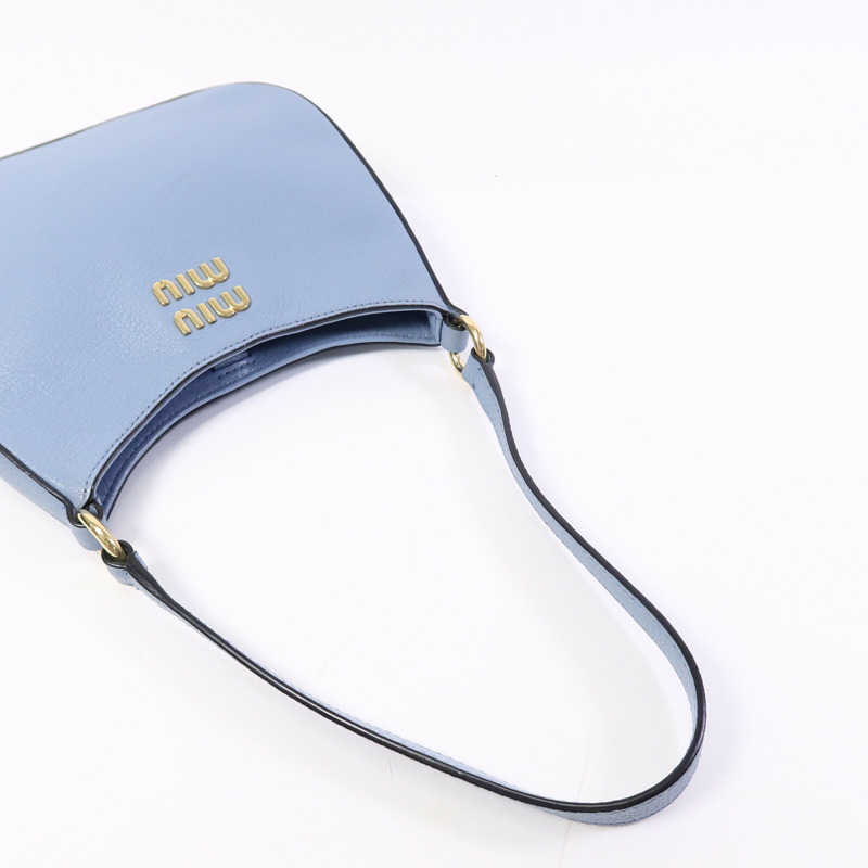 Miu Miu 牛皮皮革Hobo肩背袋-7