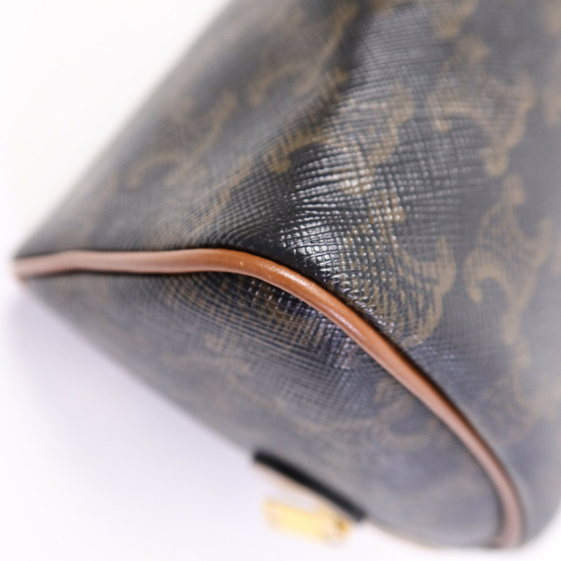 CELINE 塗層帆布Triomphe Small Boston手挽袋-12