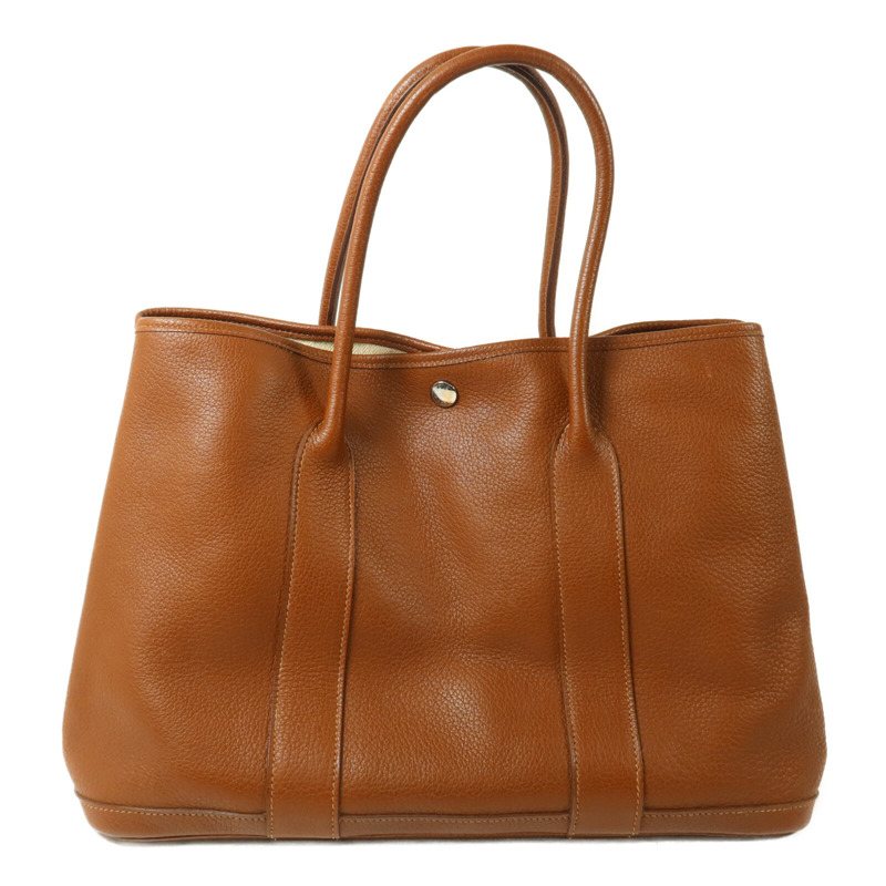 HERMES Negonda皮革Garden Party PM手挽袋Marron Fonce-2