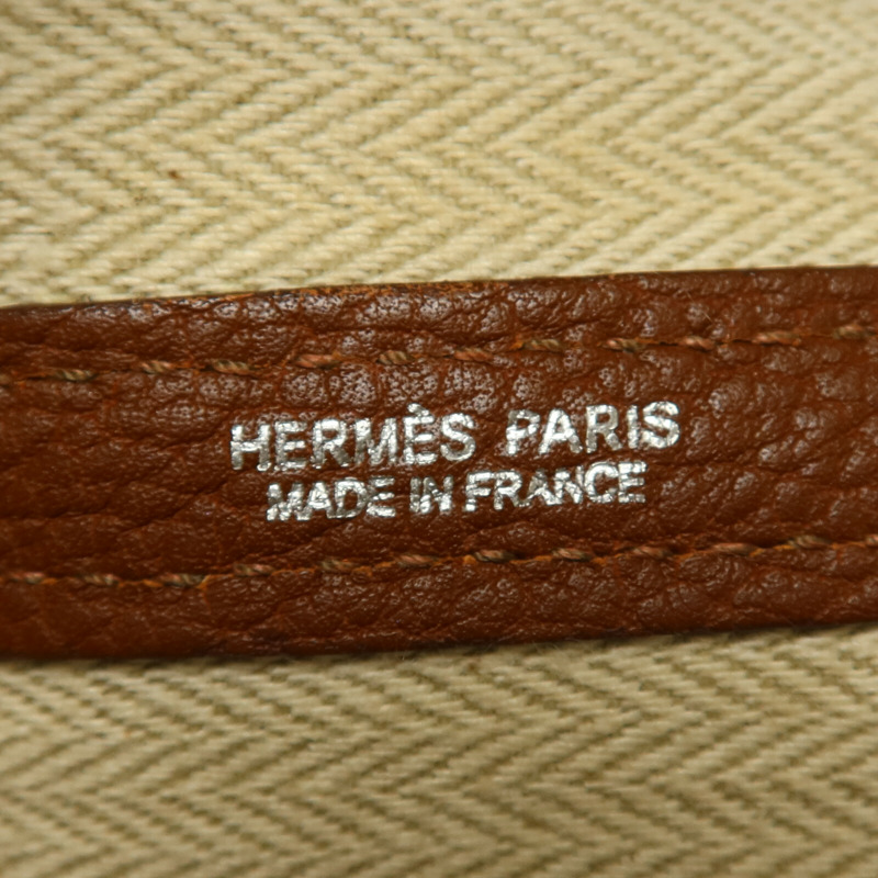 HERMES Negonda皮革Garden Party PM手挽袋Marron Fonce-5