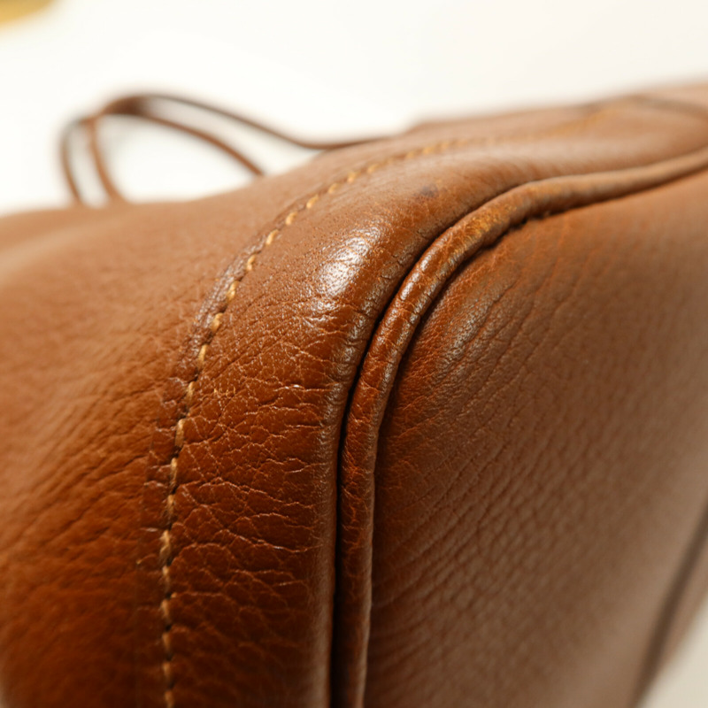 HERMES Negonda皮革Garden Party PM手挽袋Marron Fonce-8