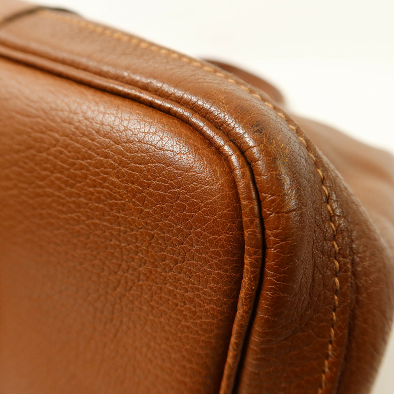 HERMES Negonda皮革Garden Party PM手挽袋Marron Fonce-14