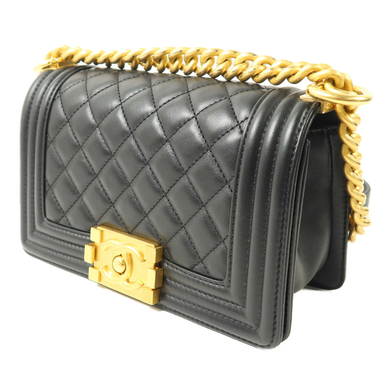 CHANEL 羊皮皮革Boy 20鏈帶肩背袋-1