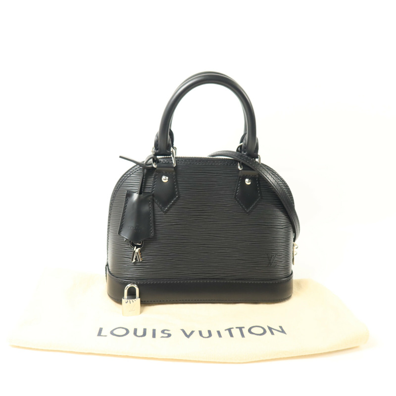 LOUIS VUITTON Epi Alma BB銀扣手挽肩背兩用袋-10