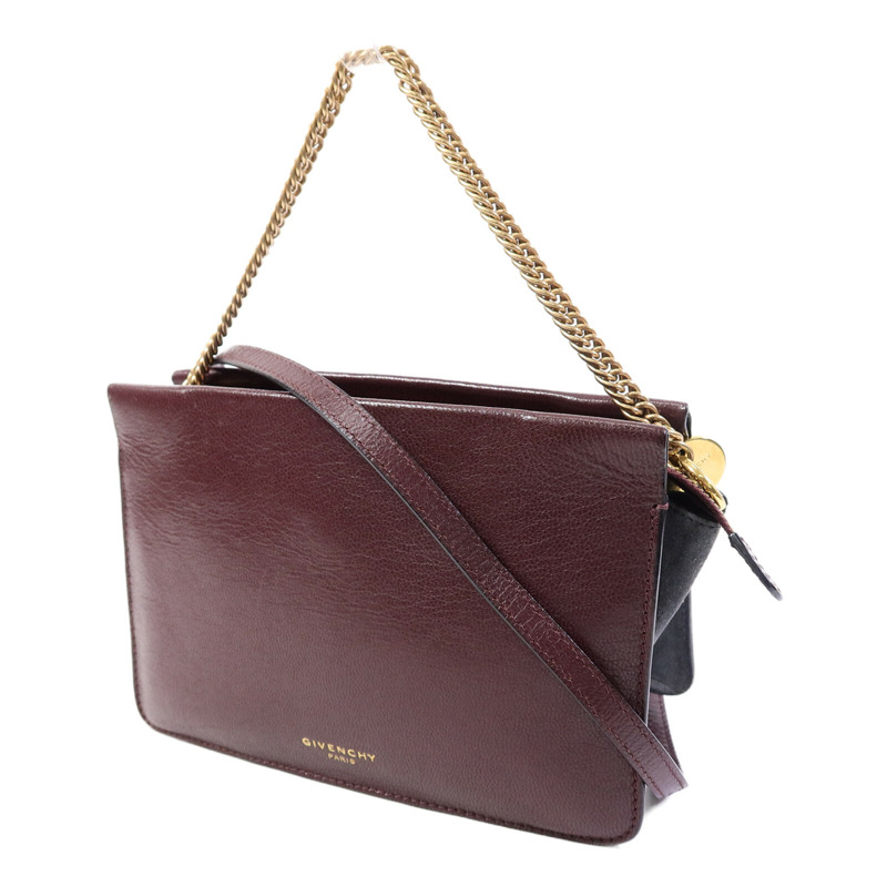 GIVENCHY 牛皮皮革Chain Shoulder鏈帶手挽肩背兩用袋-2