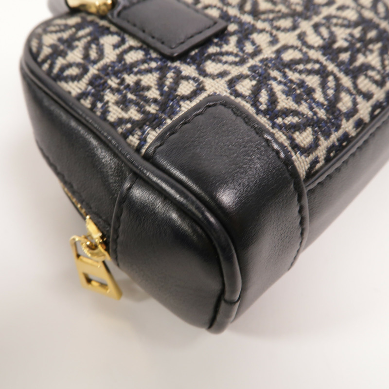 LOEWE 帆布Amazona Nano鏈帶手挽肩背兩用袋-10