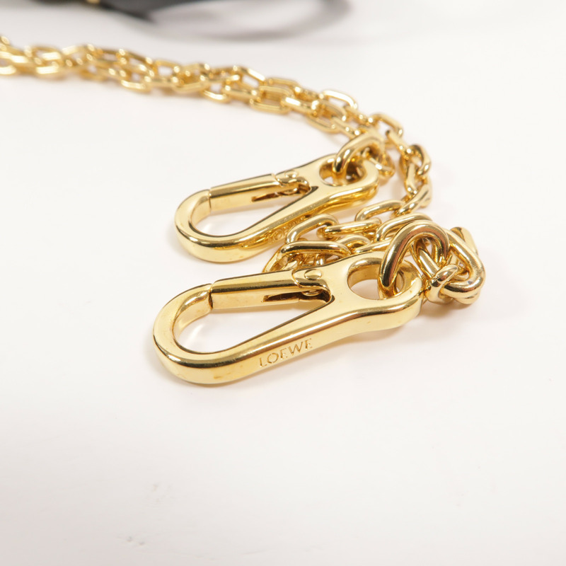 LOEWE 帆布Amazona Nano鏈帶手挽肩背兩用袋-14