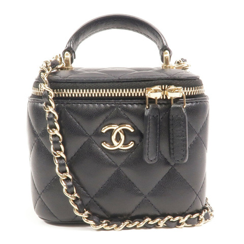 CHANEL 羊皮皮革Mini Vanity Case手挽肩背兩用袋