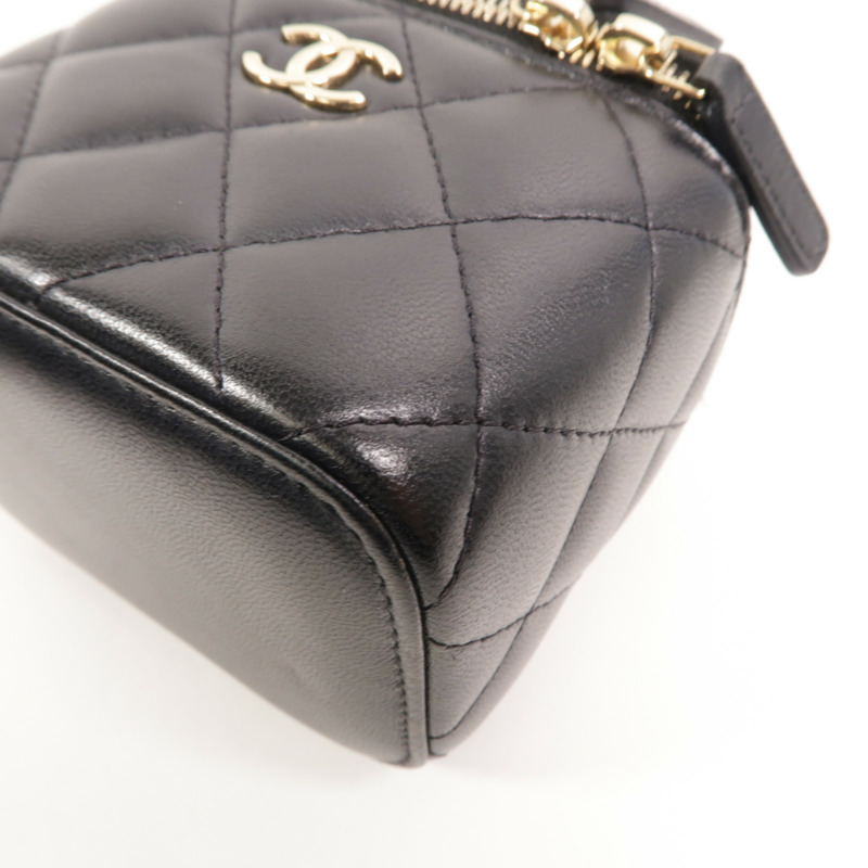 CHANEL 羊皮皮革Mini Vanity Case手挽肩背兩用袋-10