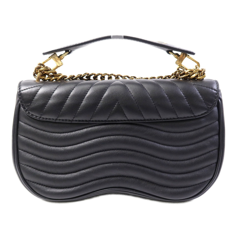 LOUIS VUITTON 牛皮皮革New Wave Chain MM鏈帶手挽肩背兩用袋-1