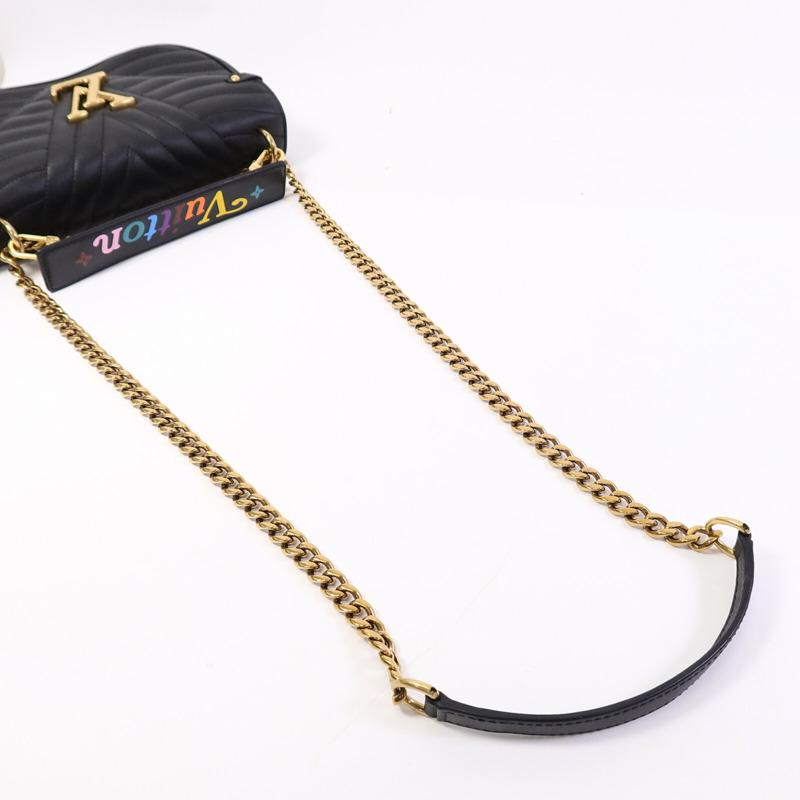LOUIS VUITTON 牛皮皮革New Wave Chain MM鏈帶手挽肩背兩用袋-8