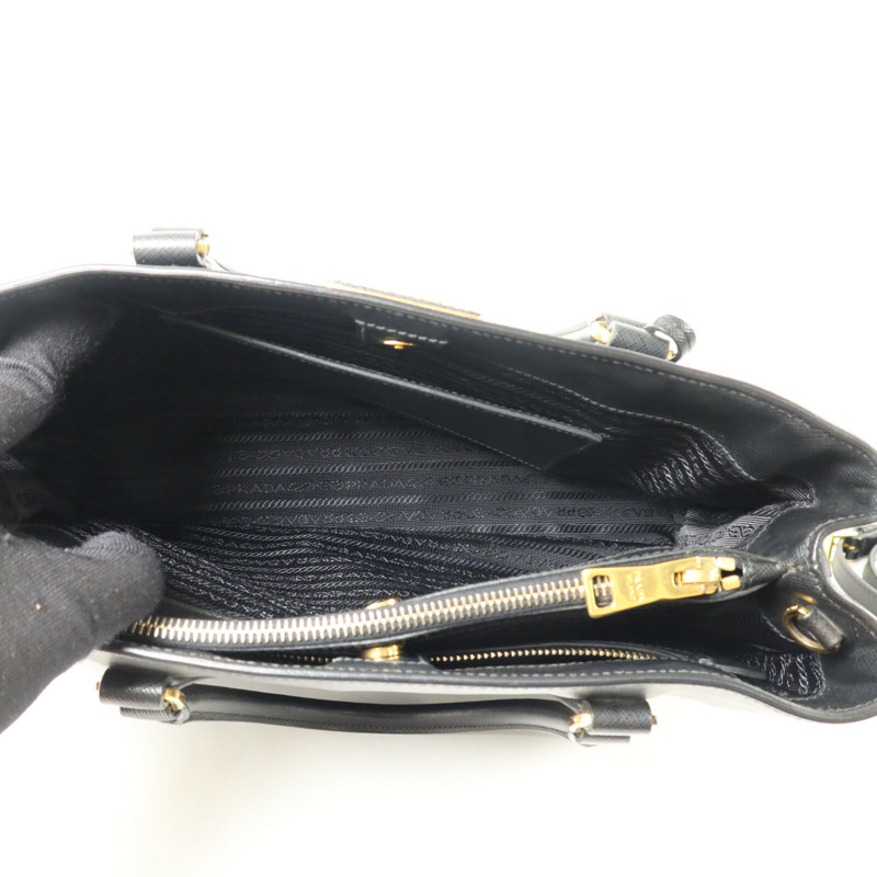 PRADA 牛皮皮革2way shoulder手挽肩背兩用袋-4