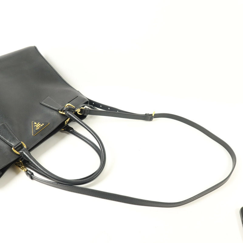 PRADA 牛皮皮革2way shoulder手挽肩背兩用袋-10