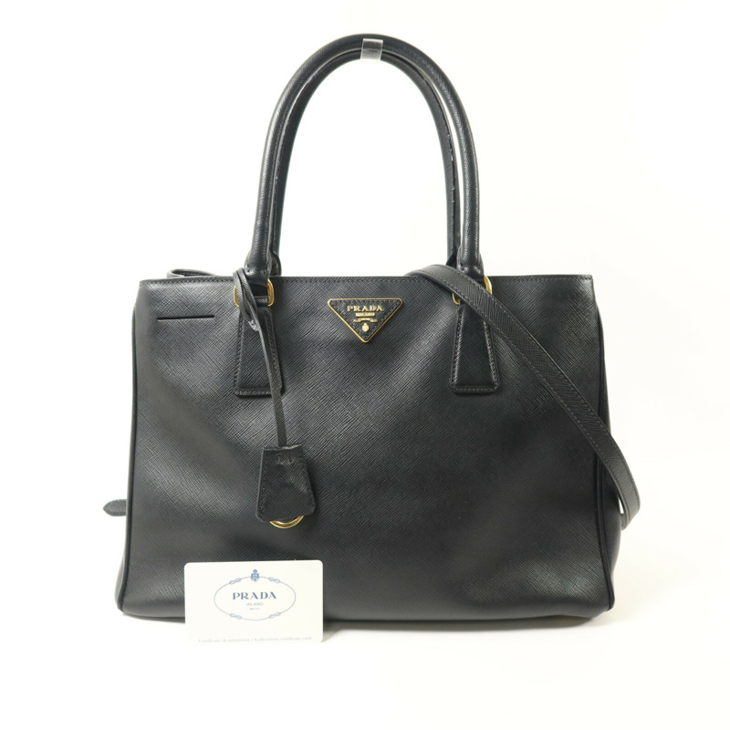 PRADA 牛皮皮革2way shoulder手挽肩背兩用袋-11