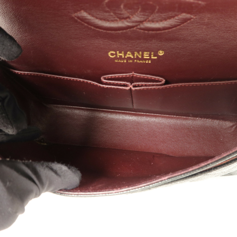 CHANEL 牛皮皮革Classis 25鏈帶肩背袋-4