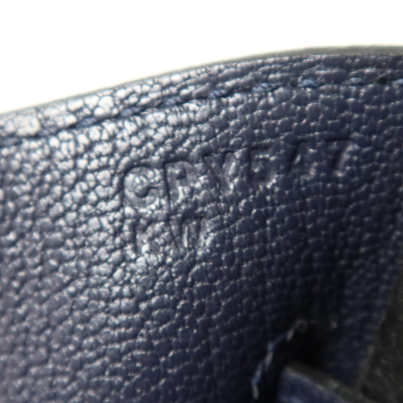 HERMES Togo皮革Birkin 30手挽袋Bleu Nuit-6