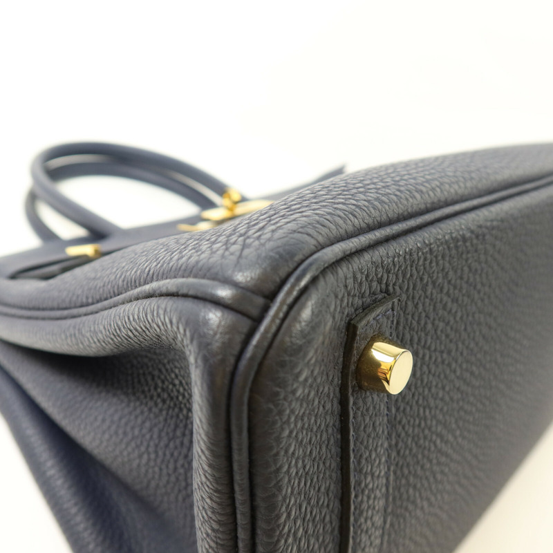 HERMES Togo皮革Birkin 30手挽袋Bleu Nuit-11