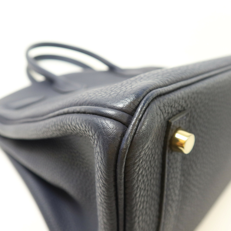 HERMES Togo皮革Birkin 30手挽袋Bleu Nuit-13