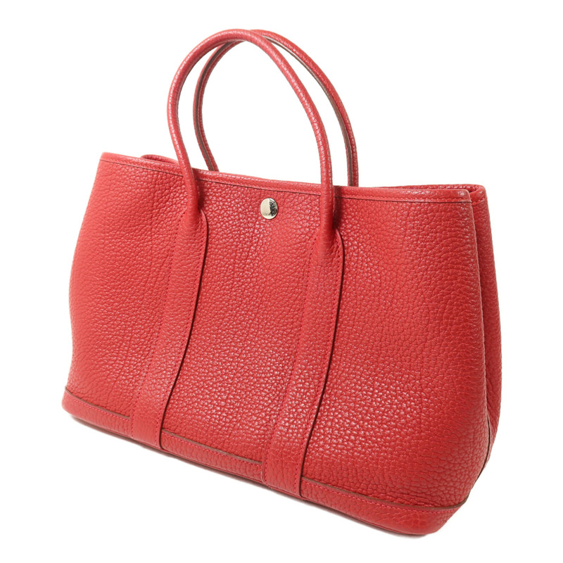 HERMES Negonda皮革Garden Party TPM手挽袋Rouge Piment-1