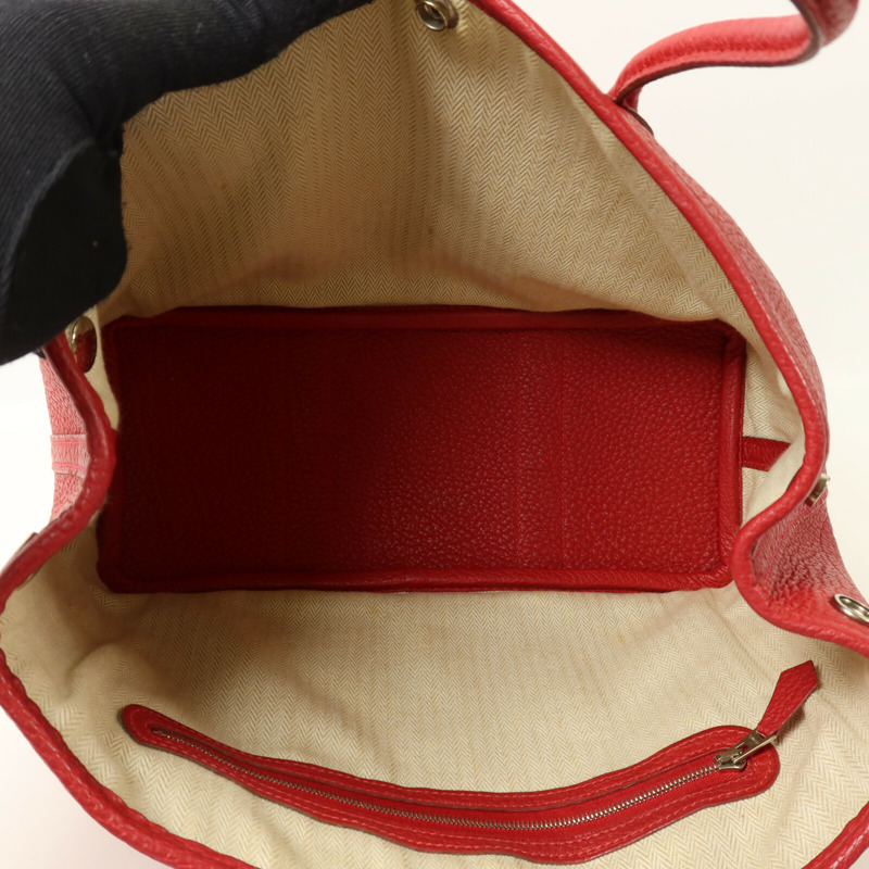 HERMES Negonda皮革Garden Party TPM手挽袋Rouge Piment-4