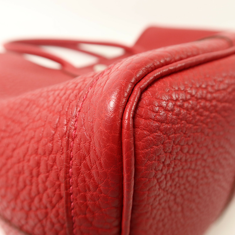 HERMES Negonda皮革Garden Party TPM手挽袋Rouge Piment-10