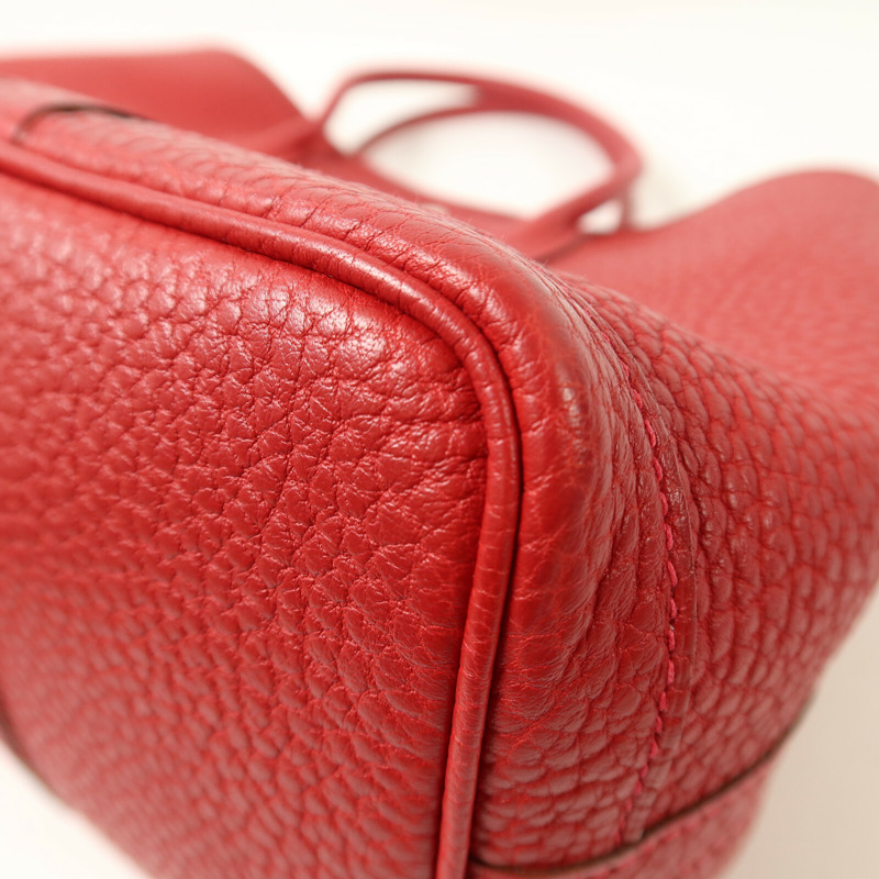 HERMES Negonda皮革Garden Party TPM手挽袋Rouge Piment-11