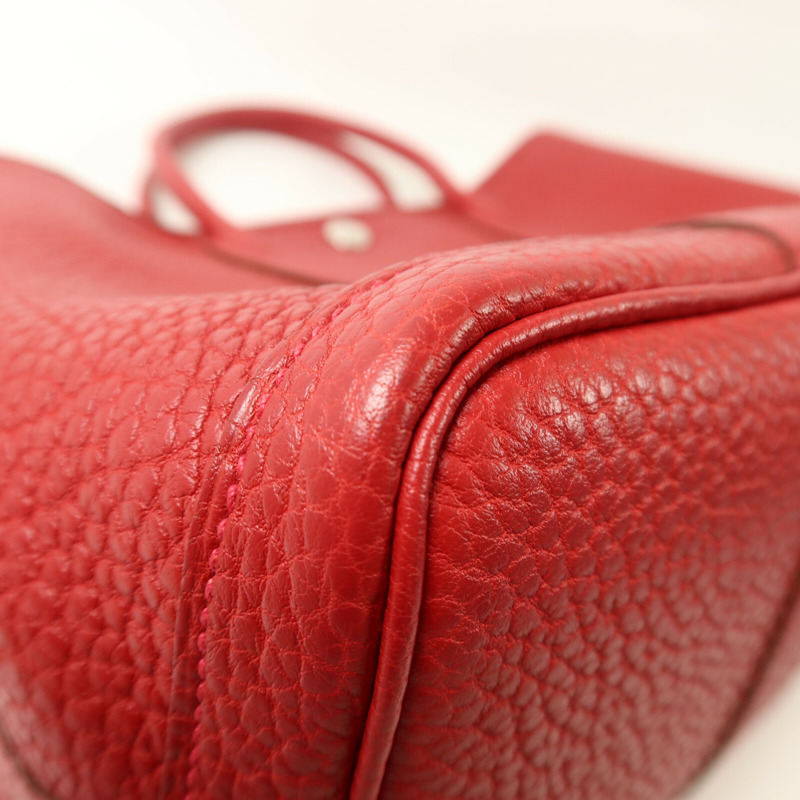 HERMES Negonda皮革Garden Party TPM手挽袋Rouge Piment-12