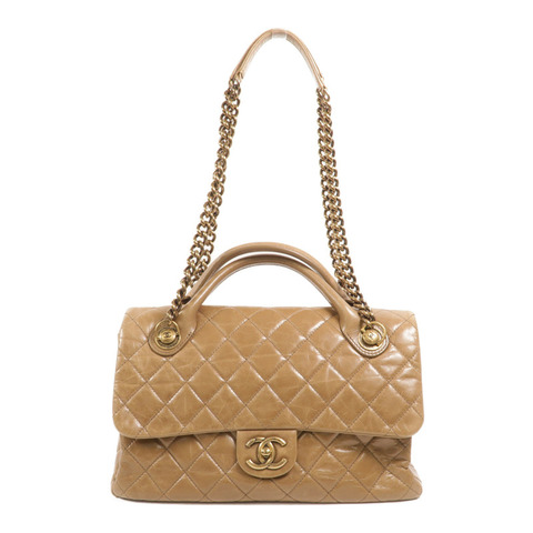 CHANEL 牛皮皮革Chain Shoulder手挽肩背兩用袋