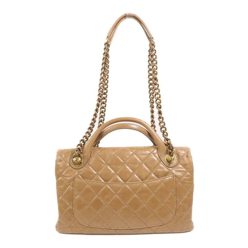 CHANEL 牛皮皮革Chain Shoulder手挽肩背兩用袋-1