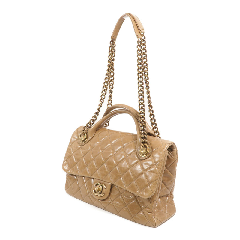 CHANEL 牛皮皮革Chain Shoulder手挽肩背兩用袋-2