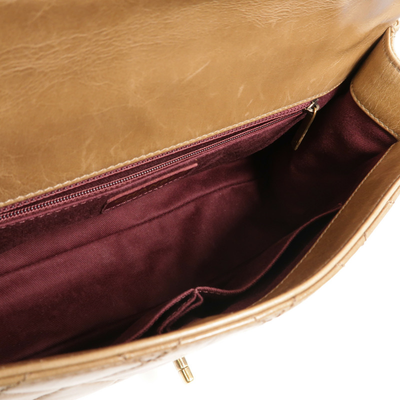 CHANEL 牛皮皮革Chain Shoulder手挽肩背兩用袋-4