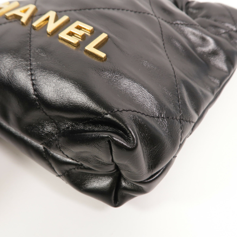 CHANEL 牛皮皮革Chanel 22 Mini鏈帶肩背袋-12