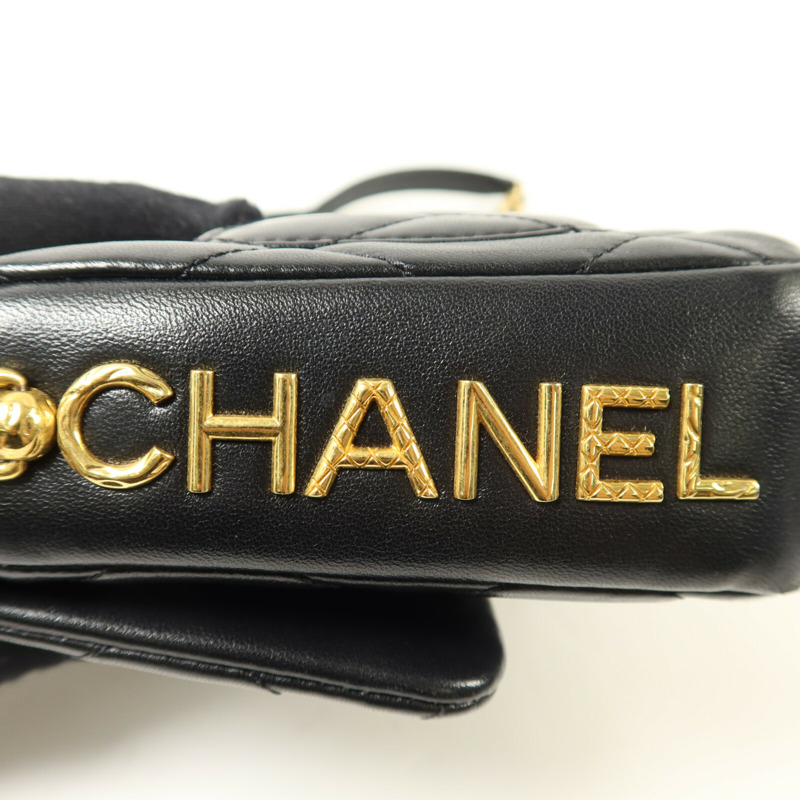 CHANEL 羊皮皮革Chain Shoulder鏈帶肩背袋-9