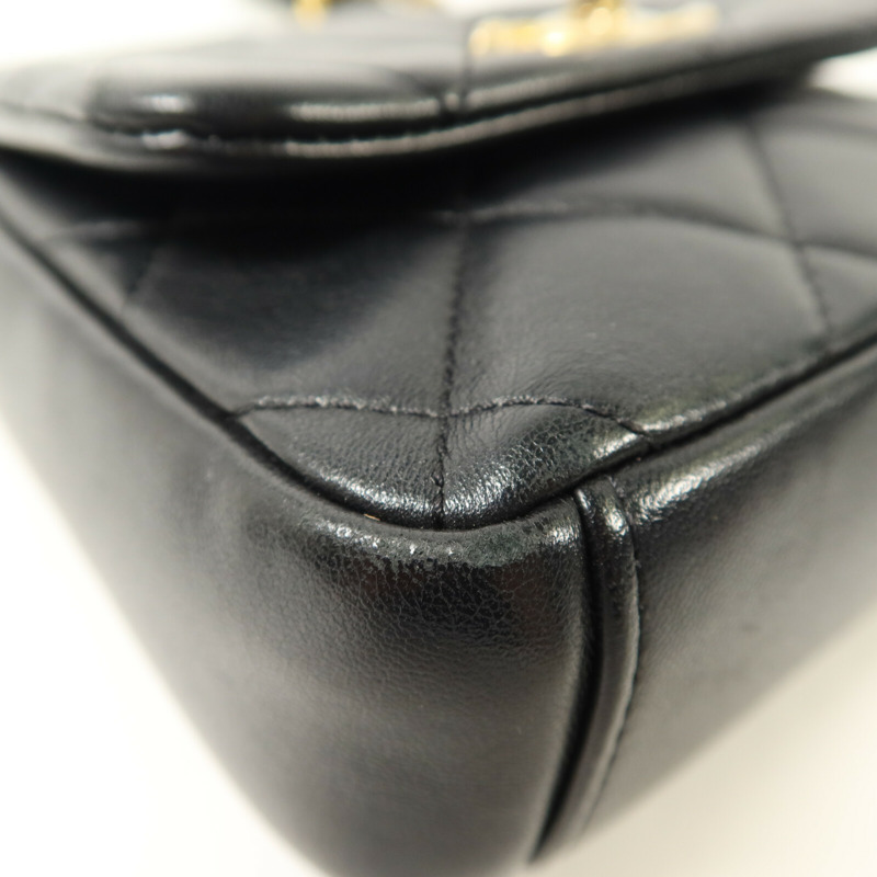 CHANEL 羊皮皮革Chain Shoulder鏈帶肩背袋-12