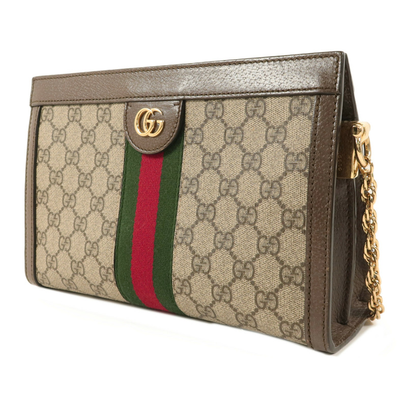 GUCCI 塗層帆布Ophidia GG Small鏈帶肩背袋-2