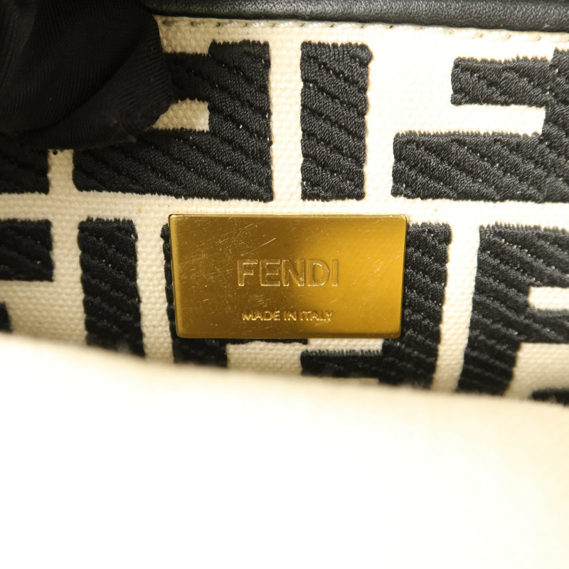 FENDI 牛皮皮革Peekaboo Medium手挽肩背兩用袋-6