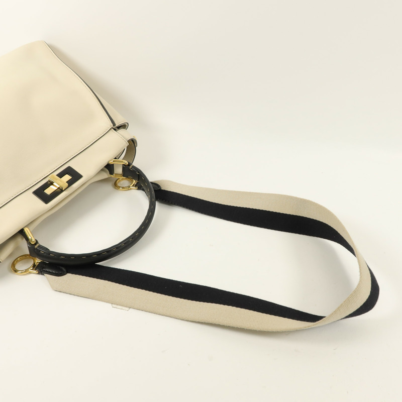 FENDI 牛皮皮革Peekaboo Medium手挽肩背兩用袋-8