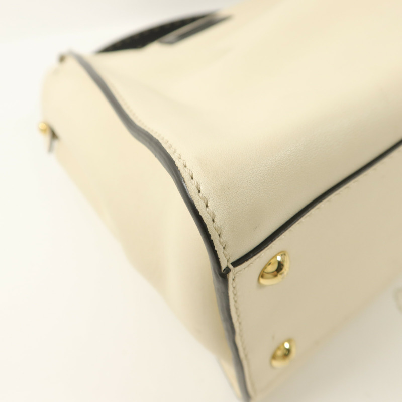 FENDI 牛皮皮革Peekaboo Medium手挽肩背兩用袋-13