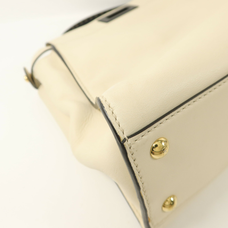 FENDI 牛皮皮革Peekaboo Medium手挽肩背兩用袋-15