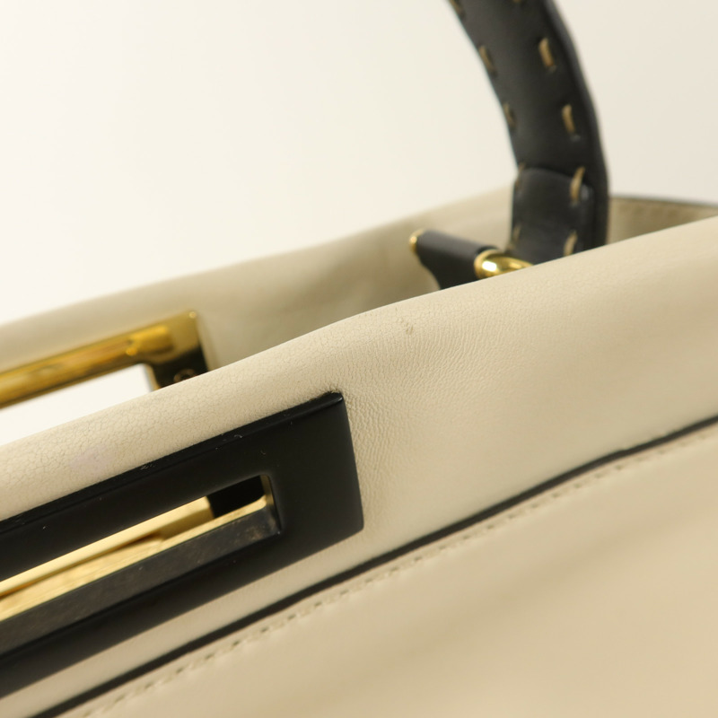 FENDI 牛皮皮革Peekaboo Medium手挽肩背兩用袋-17