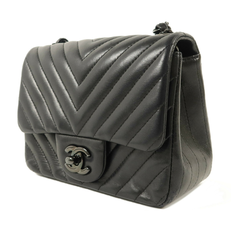 CHANEL 羊皮皮革Mini Flap Bag鏈帶肩背袋-2