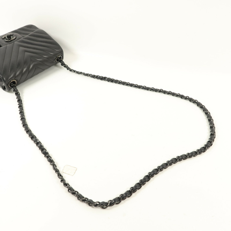 CHANEL 羊皮皮革Mini Flap Bag鏈帶肩背袋-7