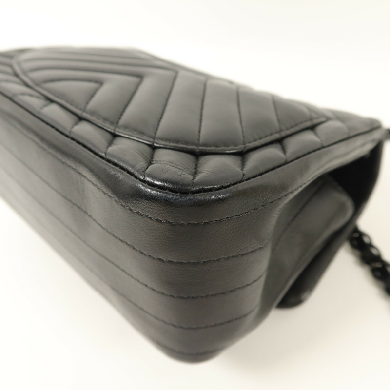 CHANEL 羊皮皮革Mini Flap Bag鏈帶肩背袋-14