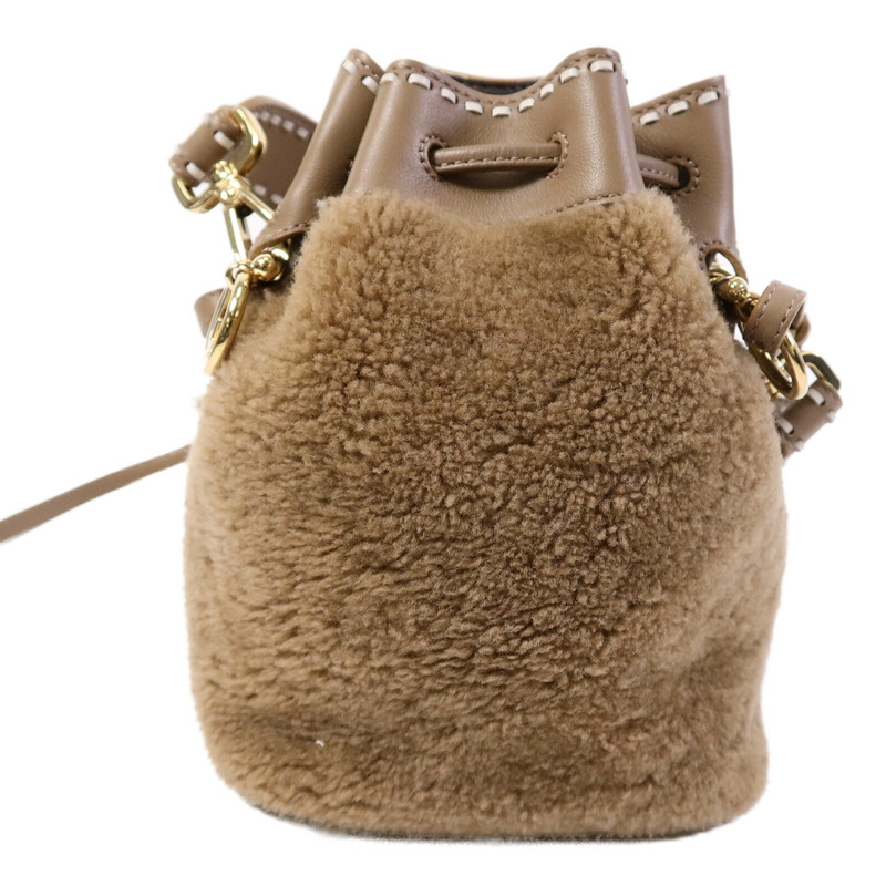 FENDI 羊毛Mini Mon Tresor手挽肩背兩用袋-2