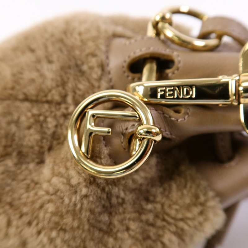 FENDI 羊毛Mini Mon Tresor手挽肩背兩用袋-6