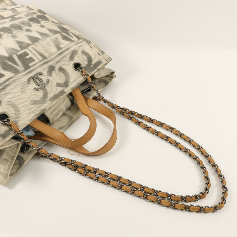 CHANEL 帆布Shoulder Tote Bag手挽肩背兩用袋-8