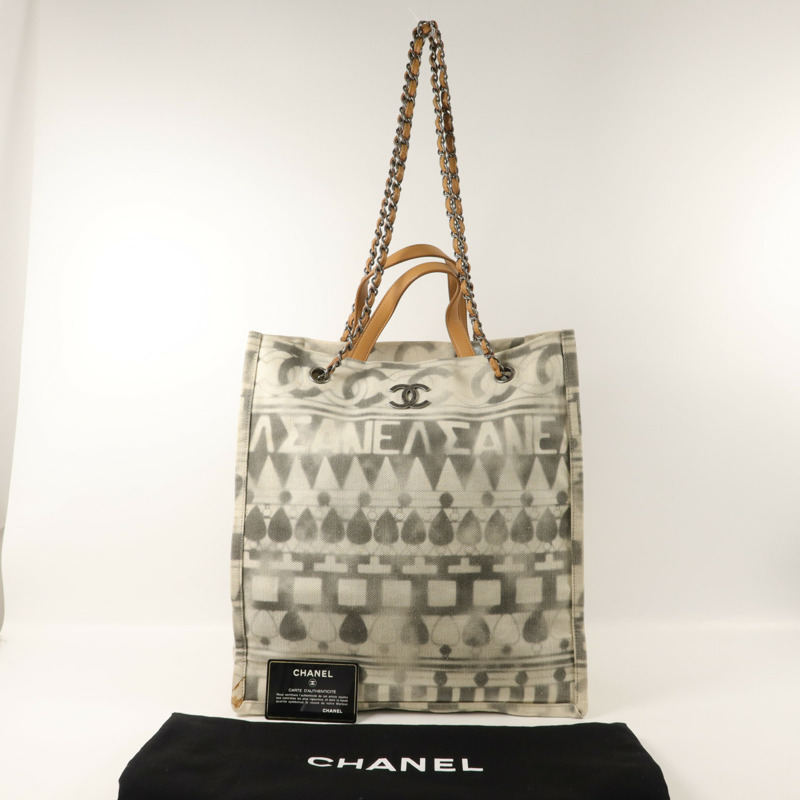 CHANEL 帆布Shoulder Tote Bag手挽肩背兩用袋-9